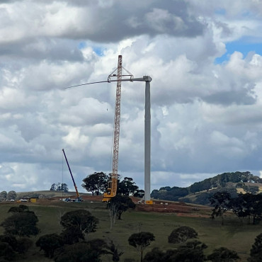 Turbine 5 first turbine install 4 April 2023